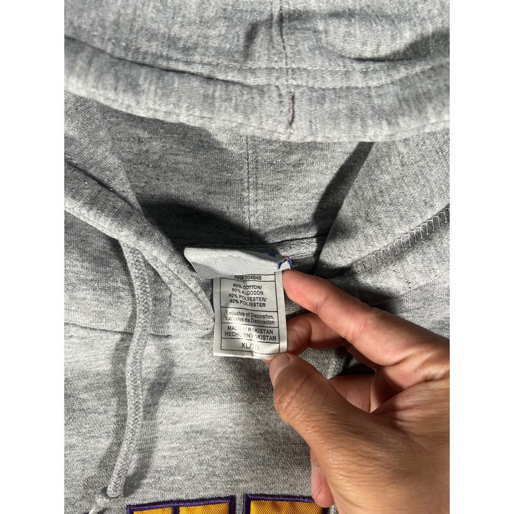 Vintage NBA Los Angeles Lakers Arc Block Logo Spell Out Basketball Hoodie XL - Picture 3 of 7